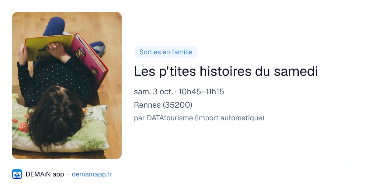 Les p'tites histoires du samedi — Rennes