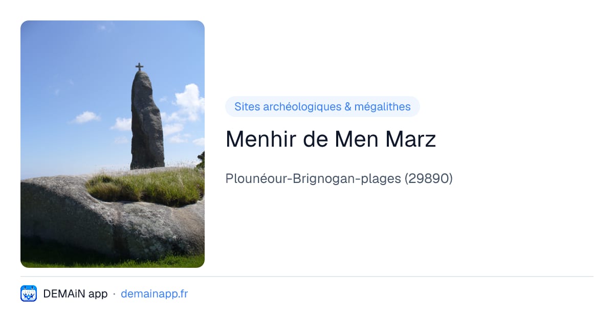 Menhir de Men Marz — Plounéour-Brignogan-plages