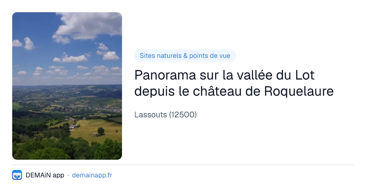 Panorama sur la vallée du Lot depuis le château de Roquelaure — Lassouts