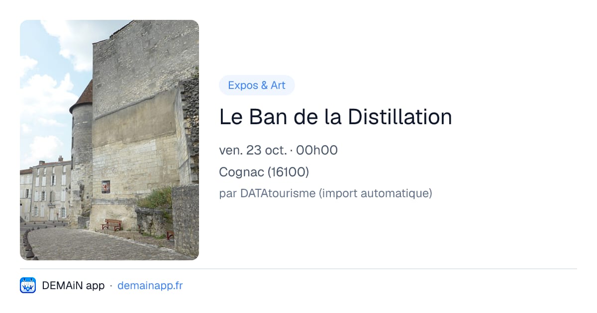 Le Ban de la Distillation — Cognac