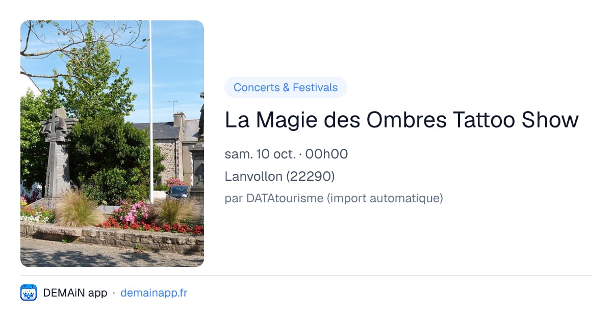 La Magie des Ombres Tattoo Show — Lanvollon