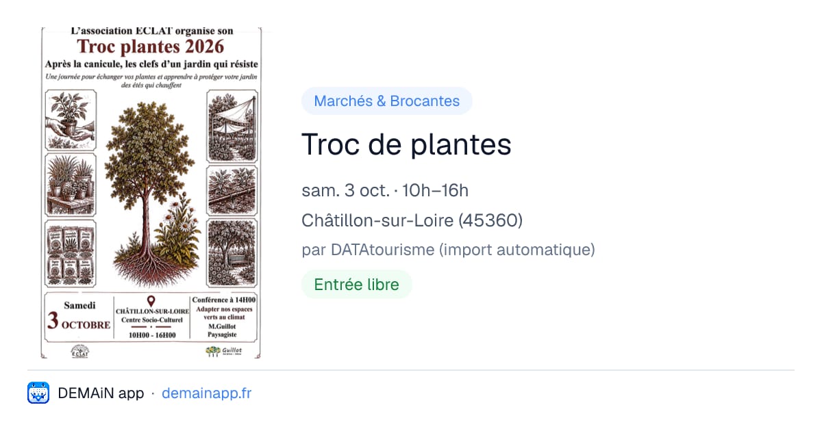 Troc de plantes — Châtillon-sur-Loire