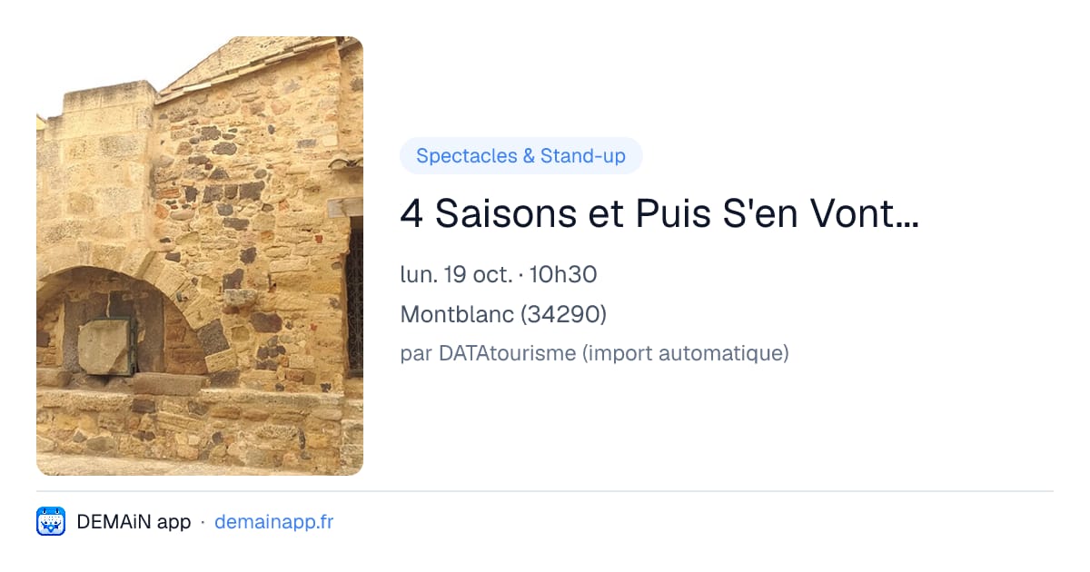 4 Saisons et Puis S'en Vont... — Montblanc