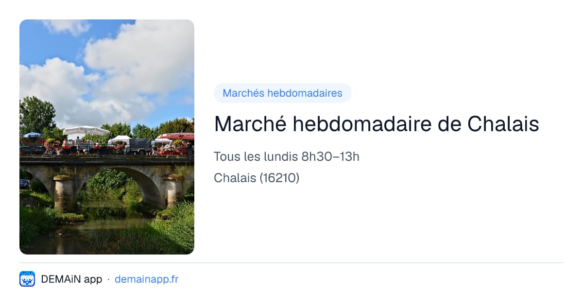 Marché hebdomadaire de Chalais — Chalais