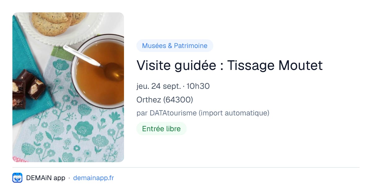 Visite guidée : Tissage Moutet — Orthez