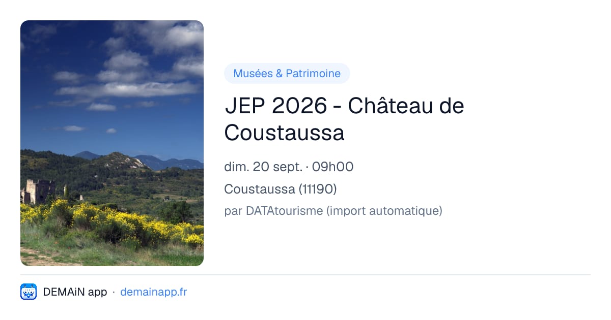 JEP 2026 - Château de Coustaussa — Coustaussa