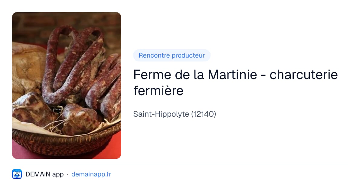 Ferme de la Martinie - charcuterie fermière — Saint-Hippolyte