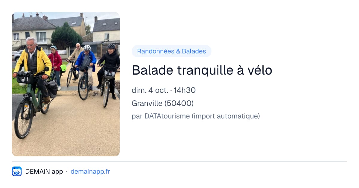 Balade tranquille à vélo — Granville
