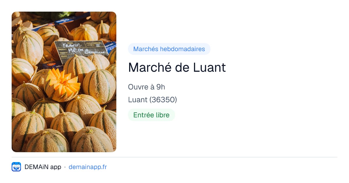 Marché de Luant — Luant