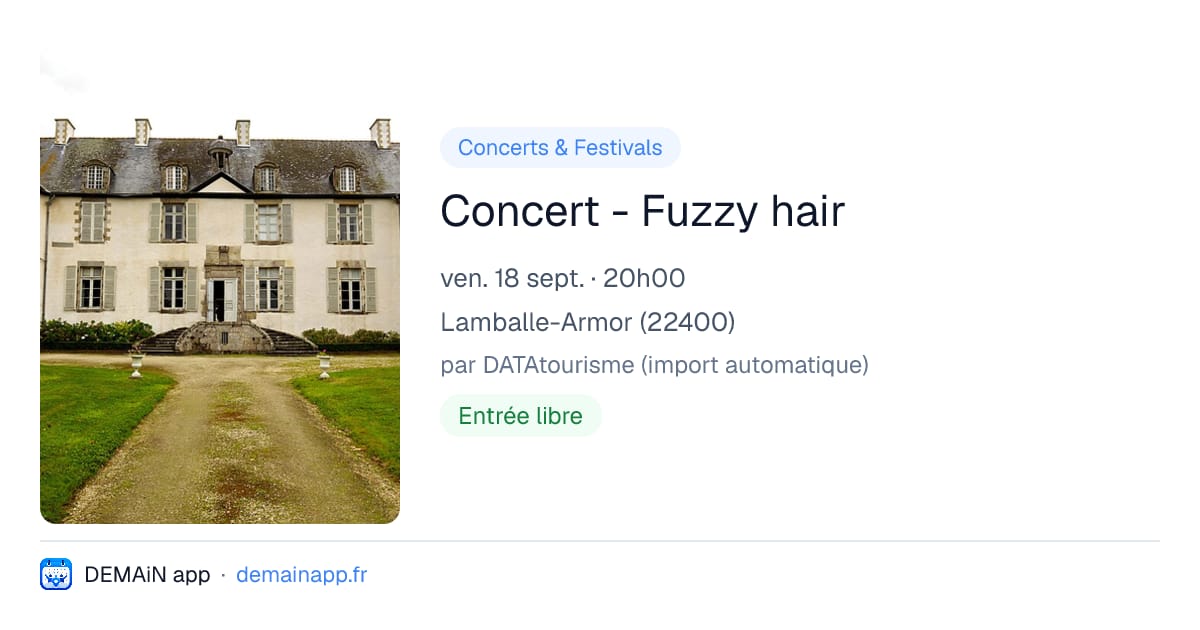 Concert - Fuzzy hair — Lamballe-Armor