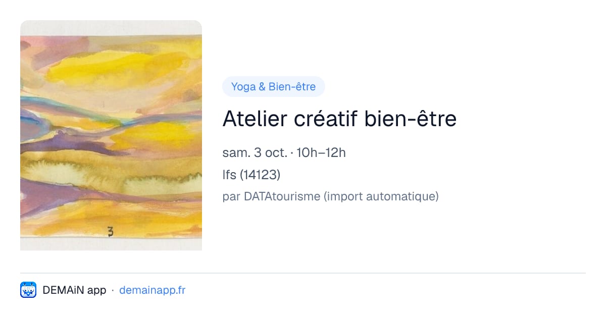 Atelier créatif bien-être — Ifs