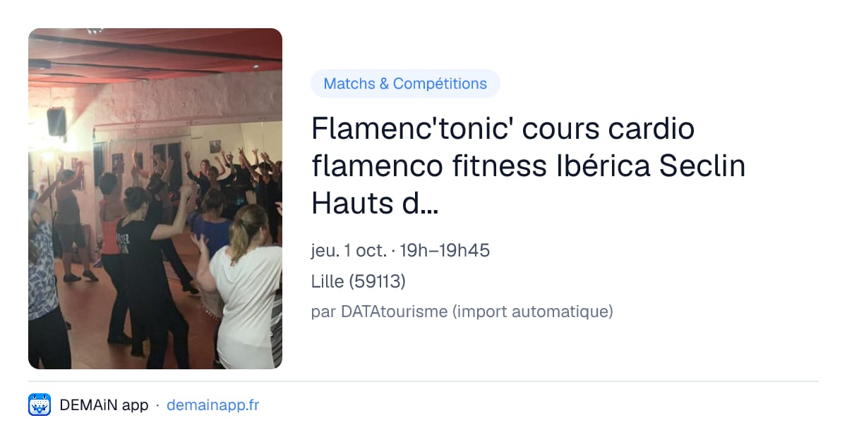 Flamenc'tonic' cours cardio flamenco fitness Ibérica Seclin Hauts de France — Lille