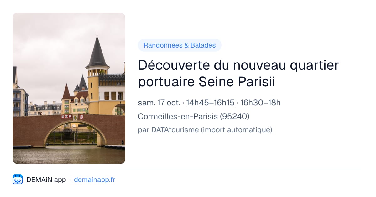 Découverte du nouveau quartier portuaire Seine Parisii — Cormeilles-en-Parisis