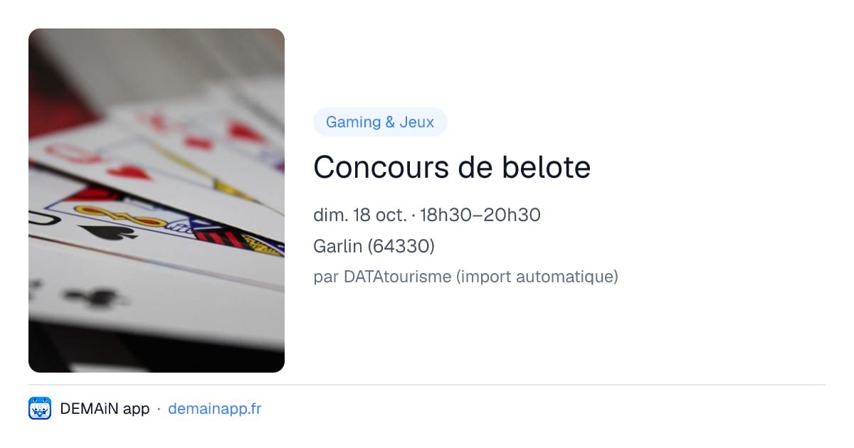 Concours de belote — Garlin