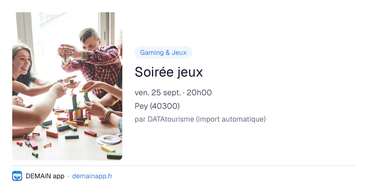 Soirée jeux — Pey