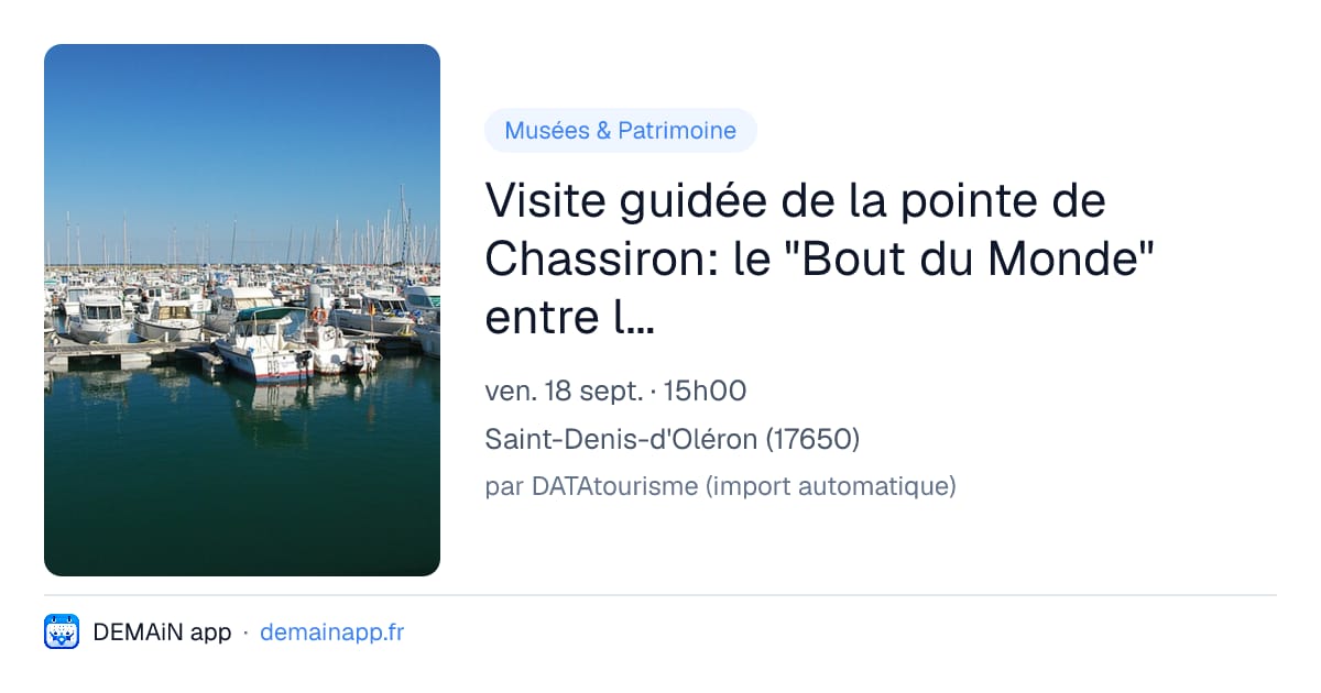 Visite guidée de la pointe de Chassiron: le "Bout du Monde" entre légendes, paysages et patrimoine. — Saint-Denis-d'Oléron
