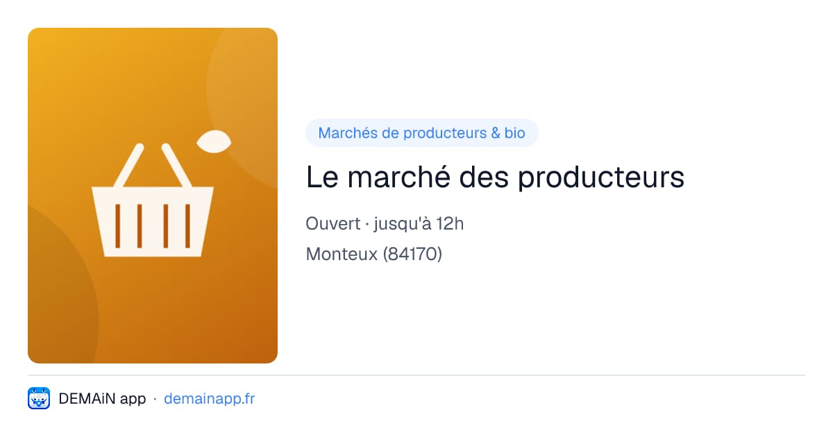 Le marché des producteurs — Monteux