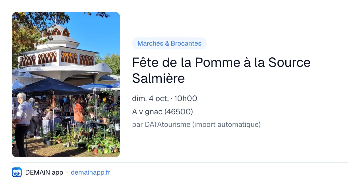 Fête de la Pomme à la Source Salmière — Alvignac