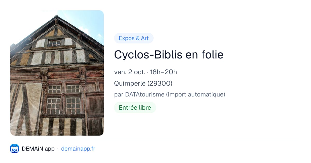 Cyclos-Biblis en folie — Quimperlé