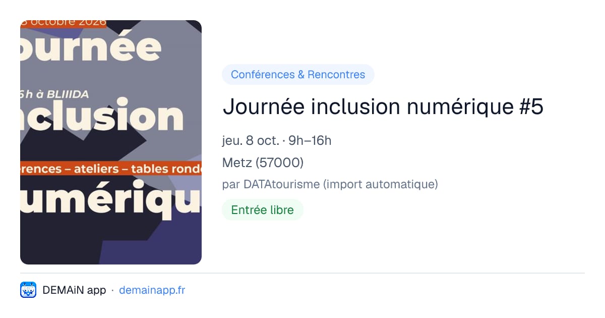 Journée inclusion numérique #5 — Metz