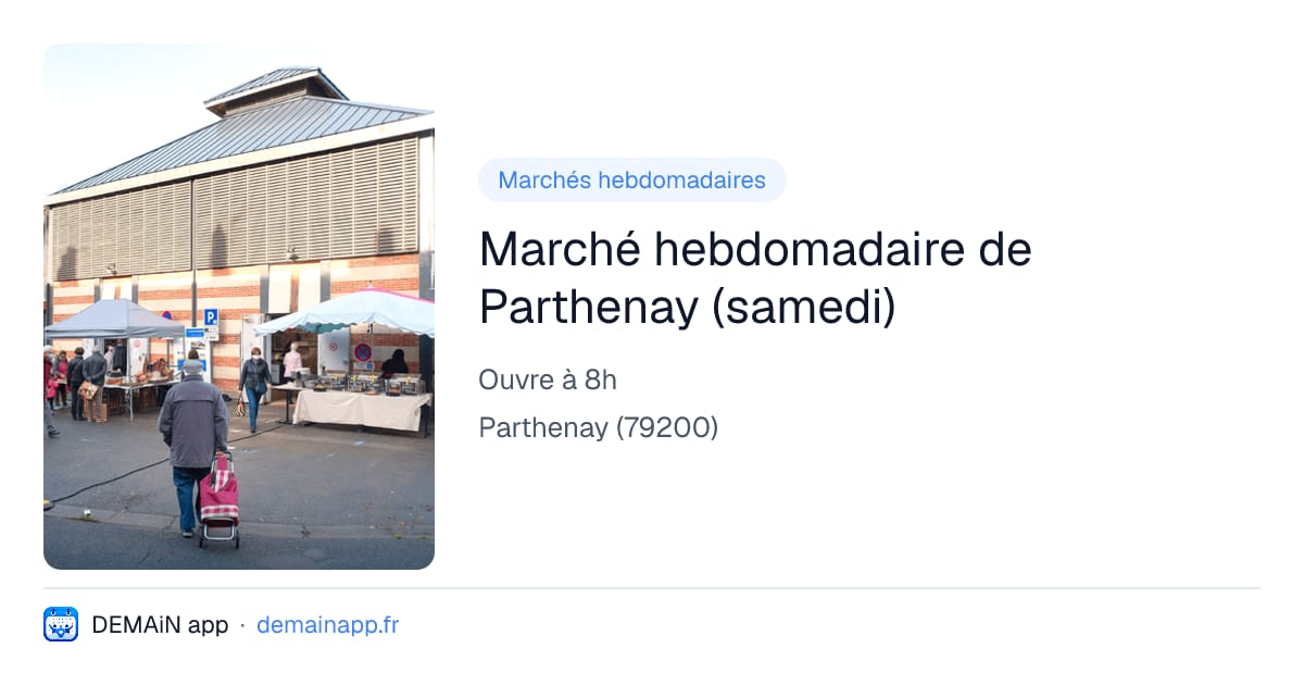 Marché hebdomadaire de Parthenay (samedi) — Parthenay