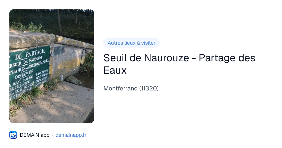 Seuil de Naurouze - Partage des Eaux — Montferrand