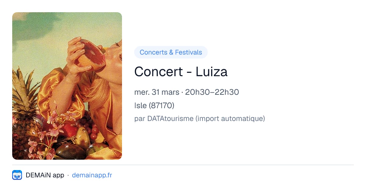 Concert - Luiza — Isle