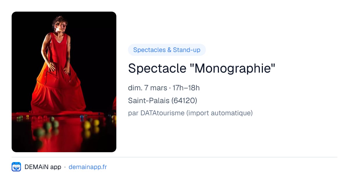 Spectacle "Monographie" — Saint-Palais