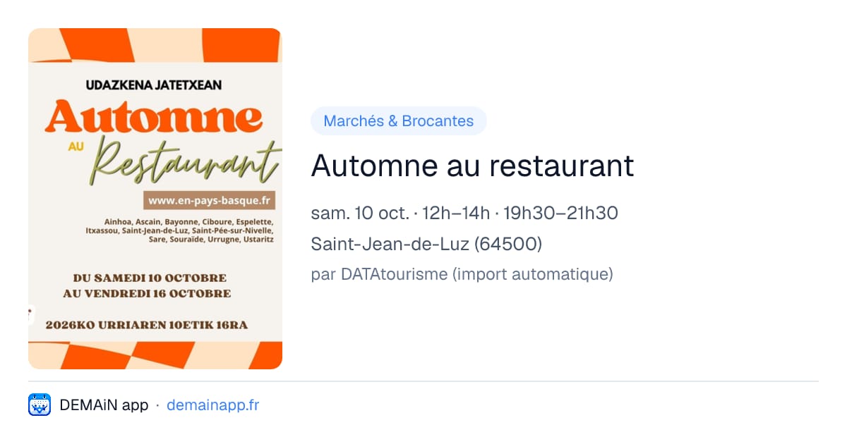 Automne au restaurant — Saint-Jean-de-Luz