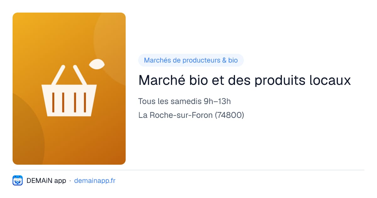 Marché bio et des produits locaux — La Roche-sur-Foron