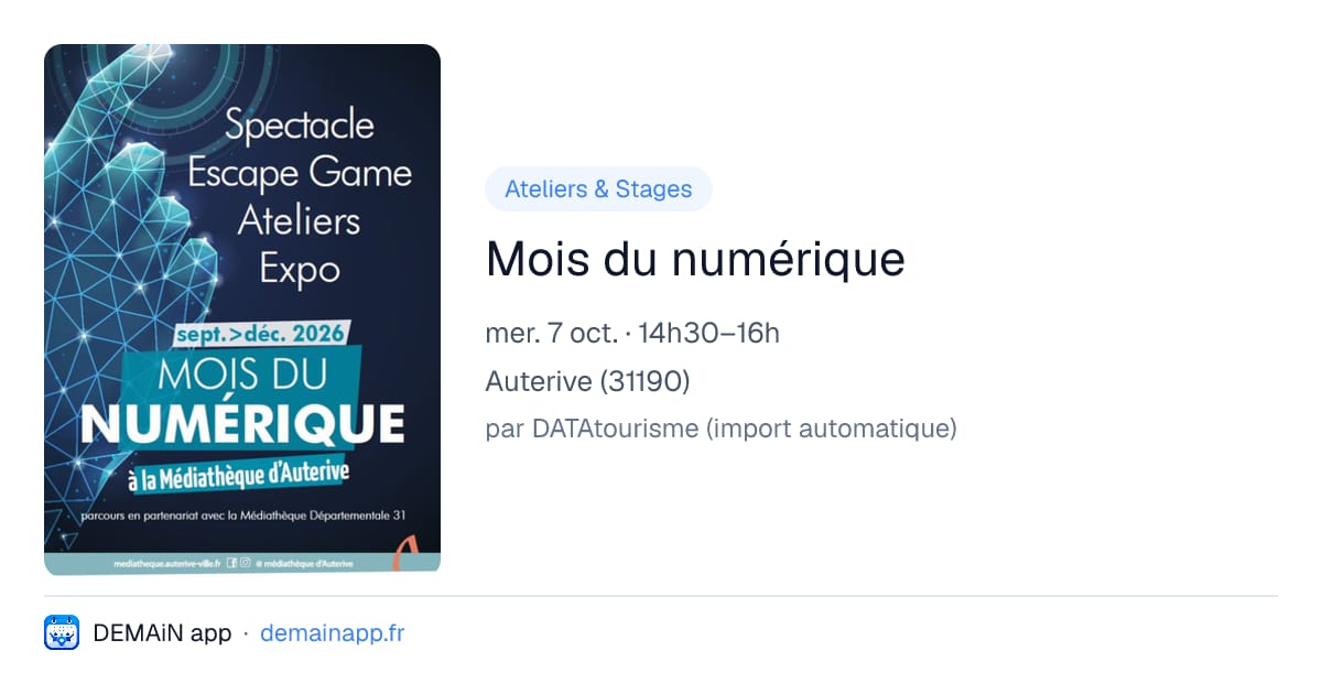 Mois du numérique — Auterive