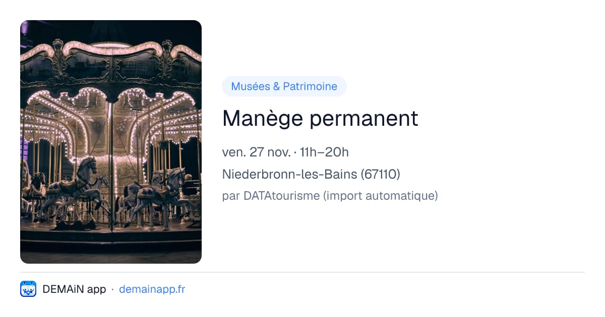 Manège permanent — Niederbronn-les-Bains