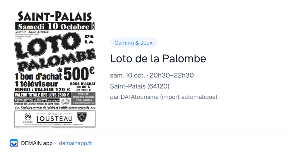 Loto de la Palombe — Saint-Palais