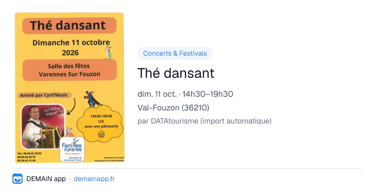 Thé dansant — Val-Fouzon