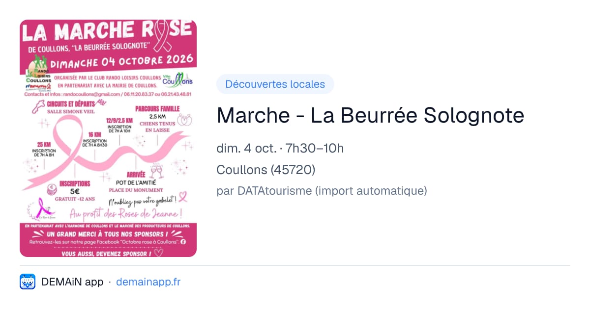 Marche - La Beurrée Solognote — Coullons