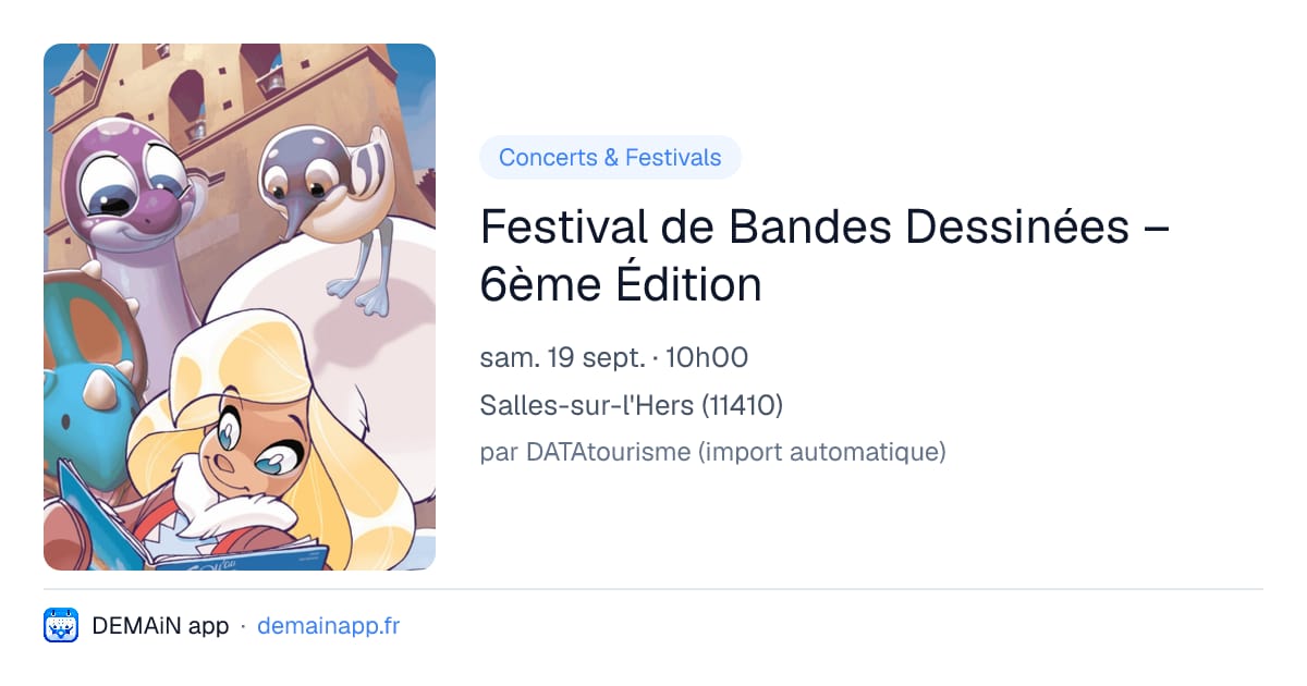 Festival de Bandes Dessinées – 6ème Édition — Salles-sur-l'Hers
