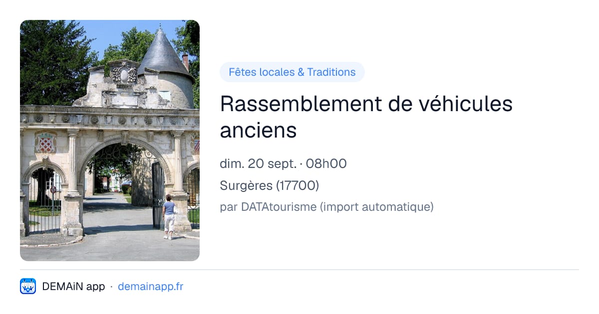 Rassemblement de véhicules anciens — Surgères