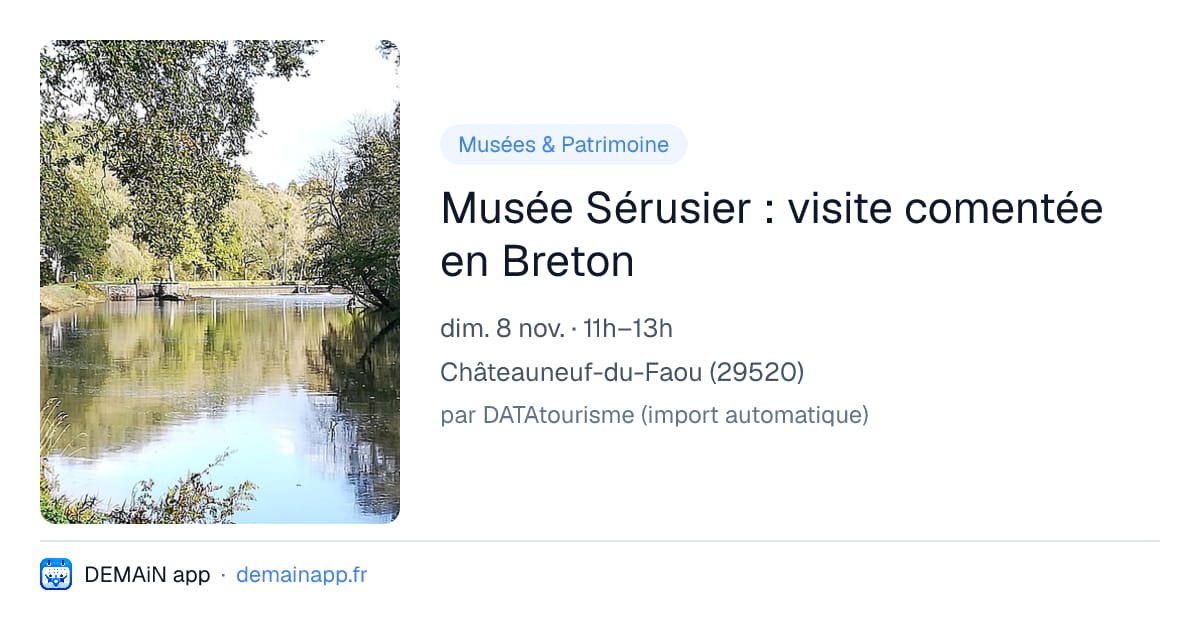 Musée Sérusier : visite comentée en Breton — Châteauneuf-du-Faou