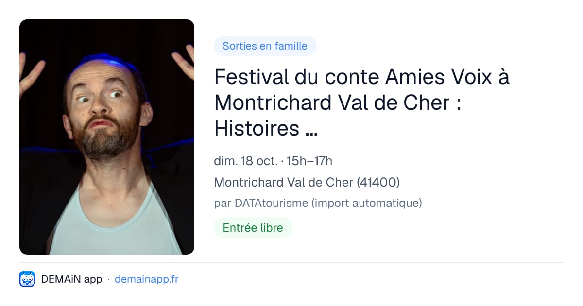 Festival du conte Amies Voix à Montrichard Val de Cher : Histoires cruelles d'enfants terribles — Montrichard Val de Cher