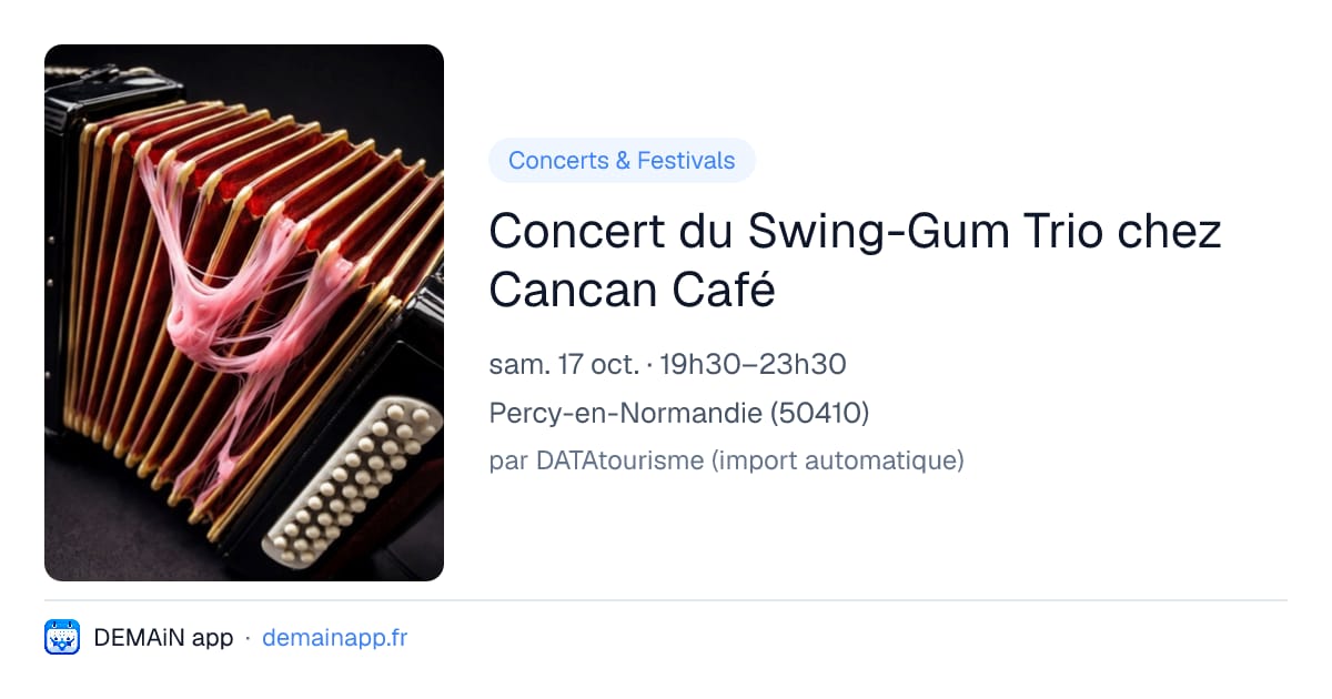 Concert du Swing-Gum Trio chez Cancan Café — Percy-en-Normandie