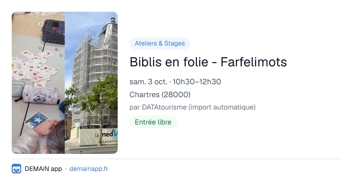 Biblis en folie - Farfelimots — Chartres