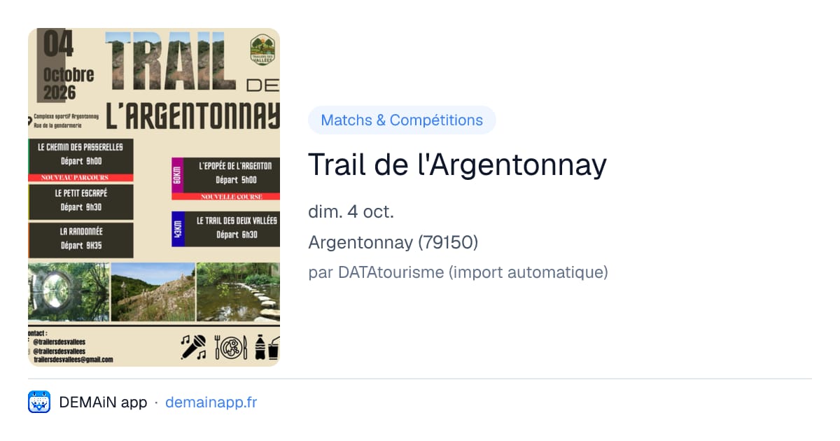 Trail de l'Argentonnay — Argentonnay