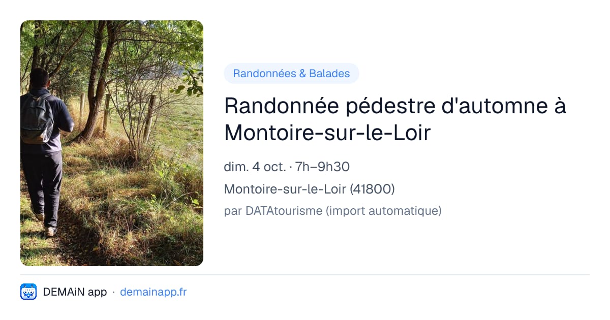 Randonnée pédestre d'automne à Montoire-sur-le-Loir — Montoire-sur-le-Loir