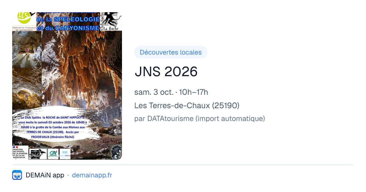 JNS 2026 — Les Terres-de-Chaux
