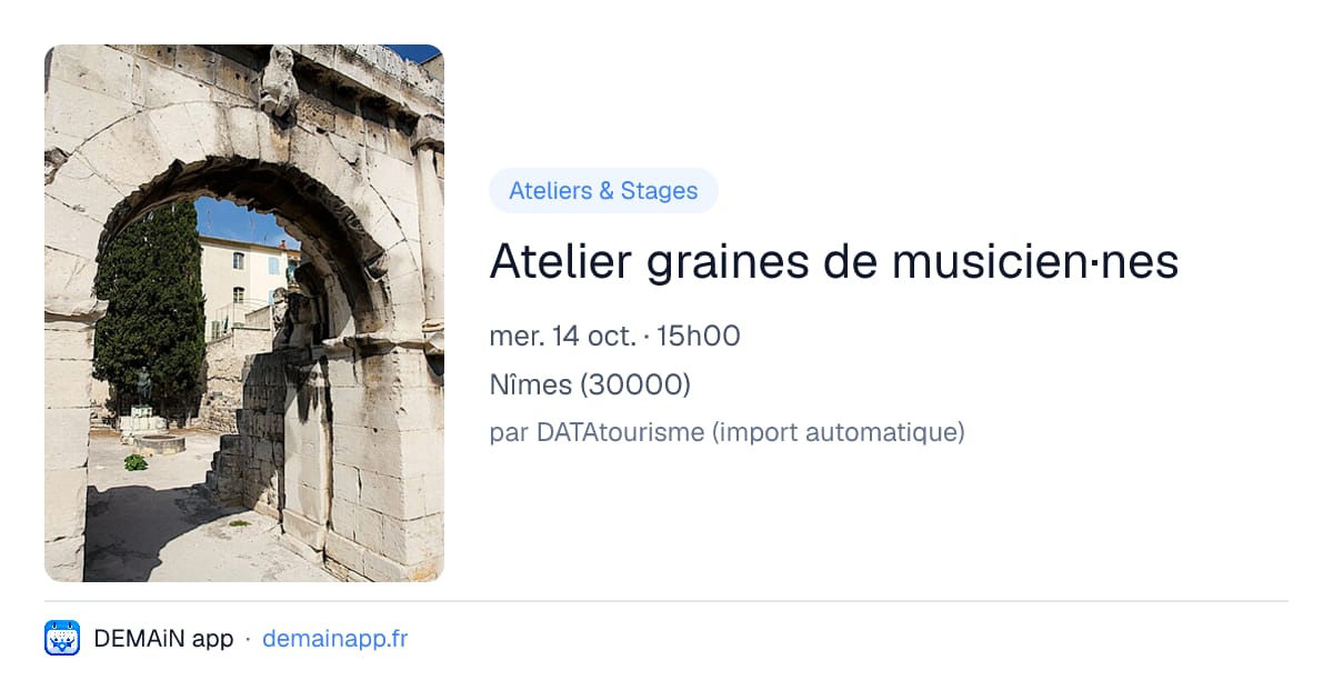 Atelier graines de musicien·nes — Nîmes