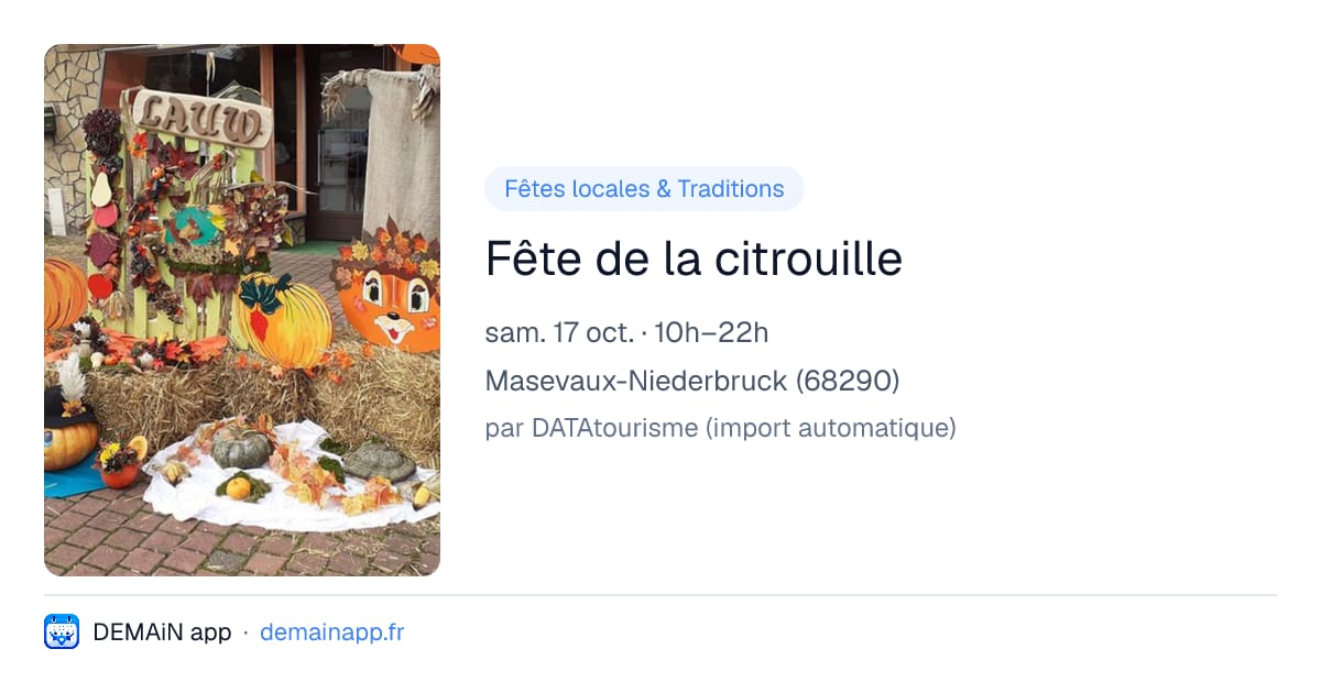 Fête de la citrouille — Masevaux-Niederbruck