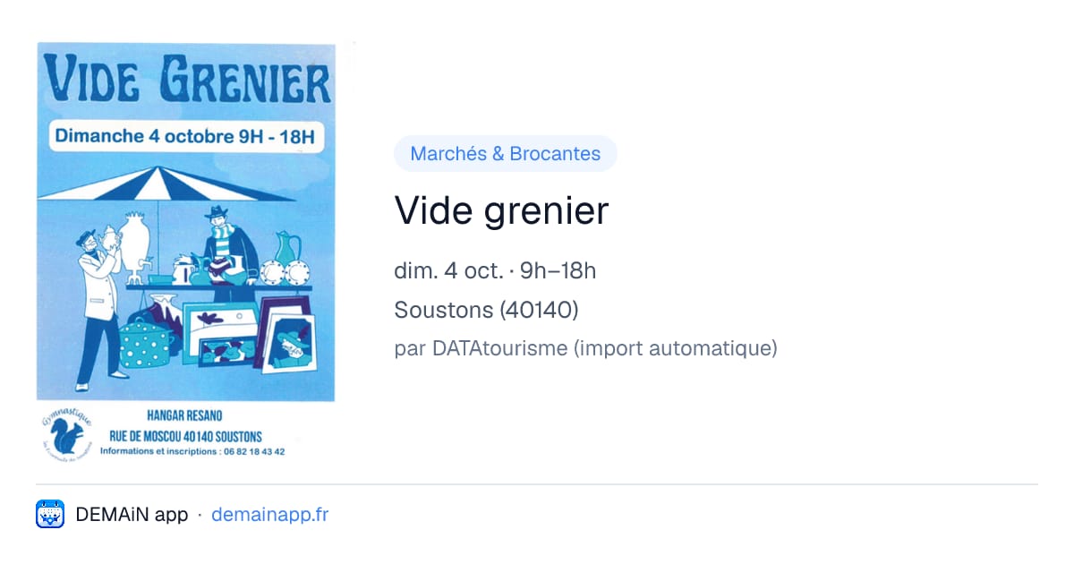 Vide grenier — Soustons