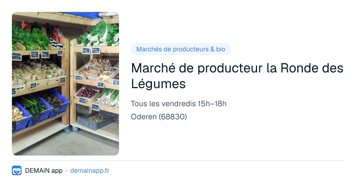 Marché de producteur la Ronde des Légumes — Oderen