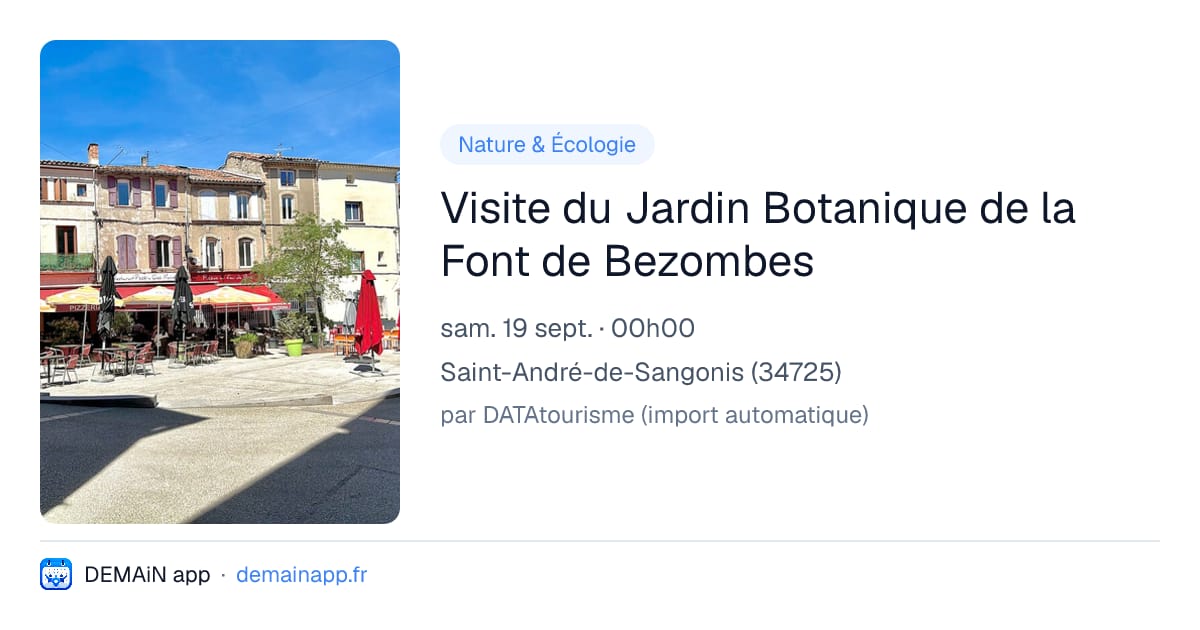 Visite du Jardin Botanique de la Font de Bezombes — Saint-André-de-Sangonis