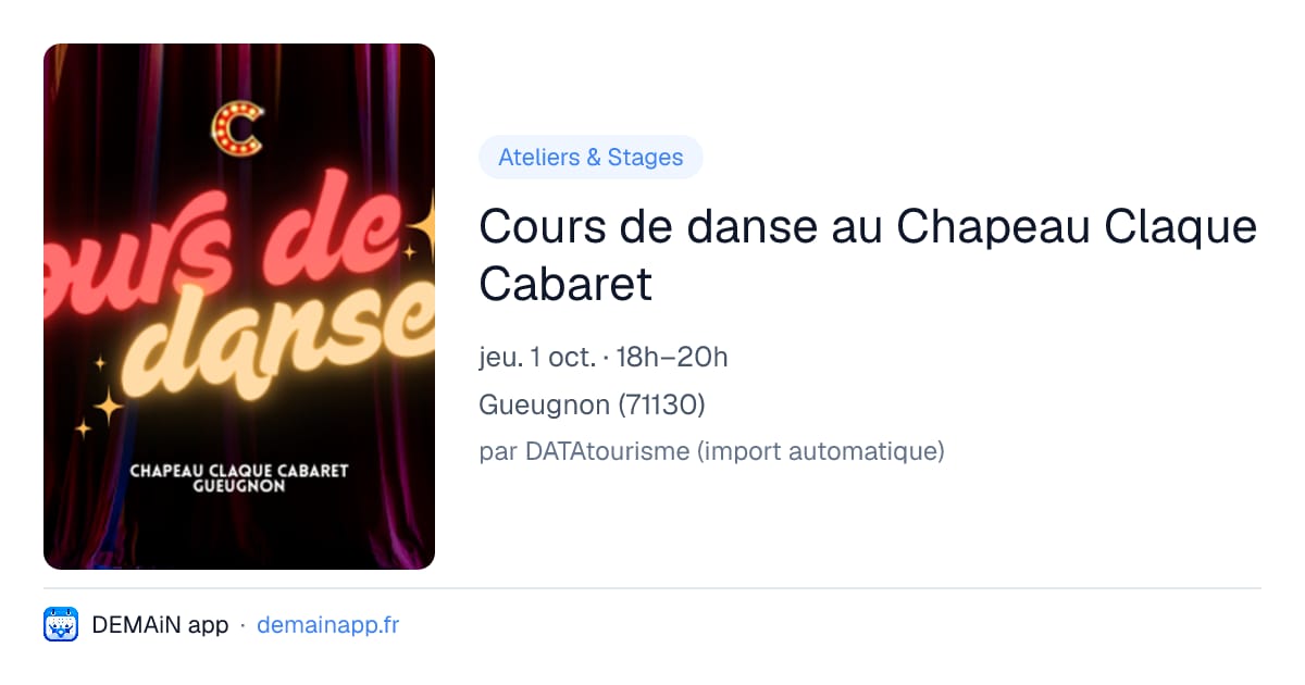 Cours de danse au Chapeau Claque Cabaret — Gueugnon